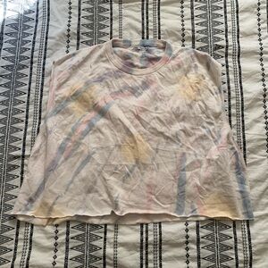 Zara | Pastel Tie-Dye Sleeveless Sweatshirt Top